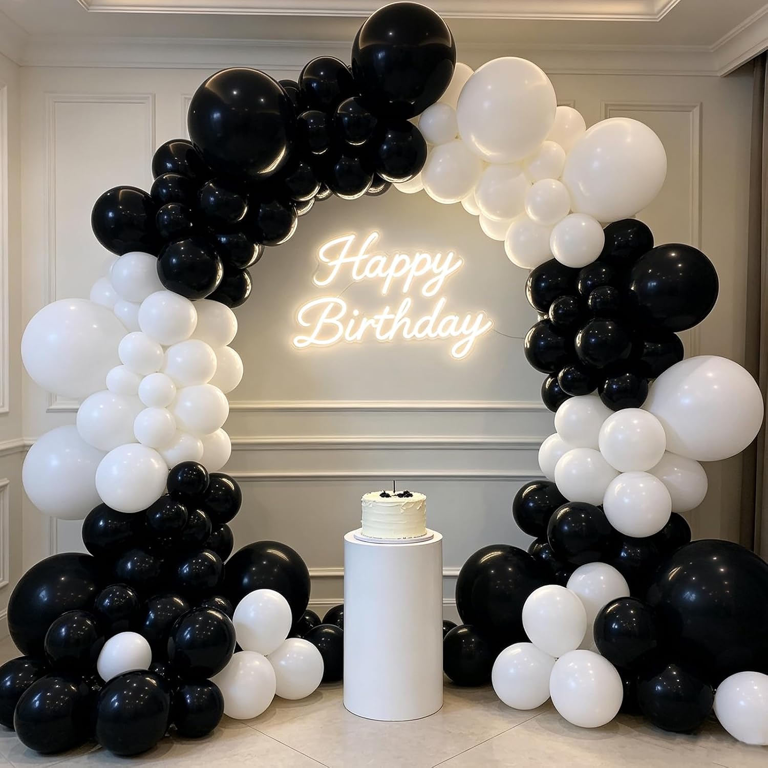 Event Launch Party - 136 Pcs Black & White Latex