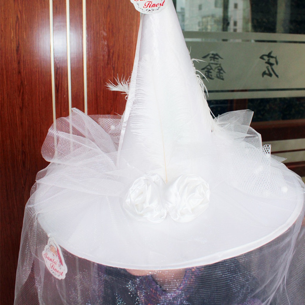 Party Hat Cone - Halloween Hat Fabric Pointed Cone Hat