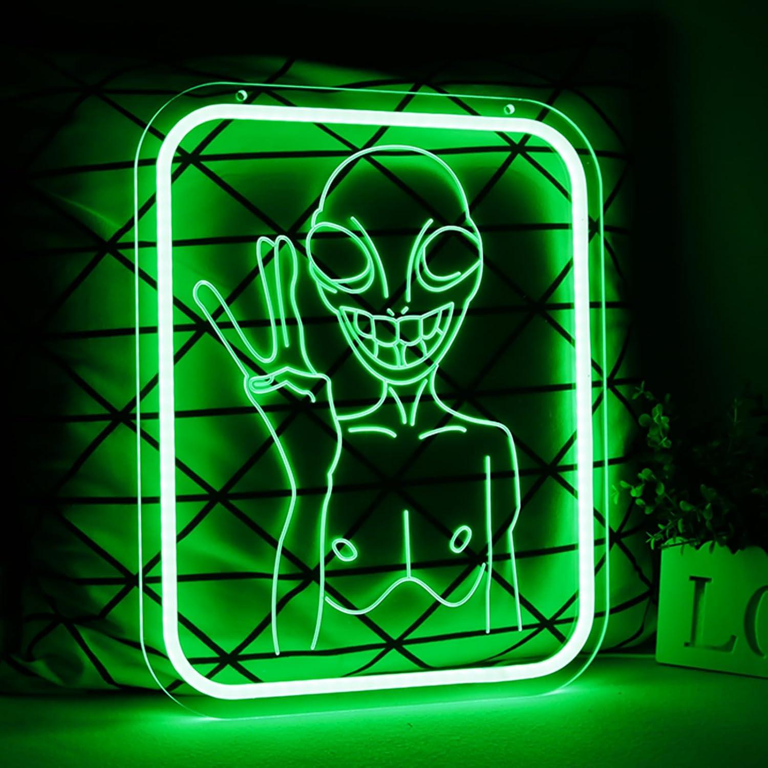 Alien Neon Sign USB Dimmable L - Neon Sign Party review and price