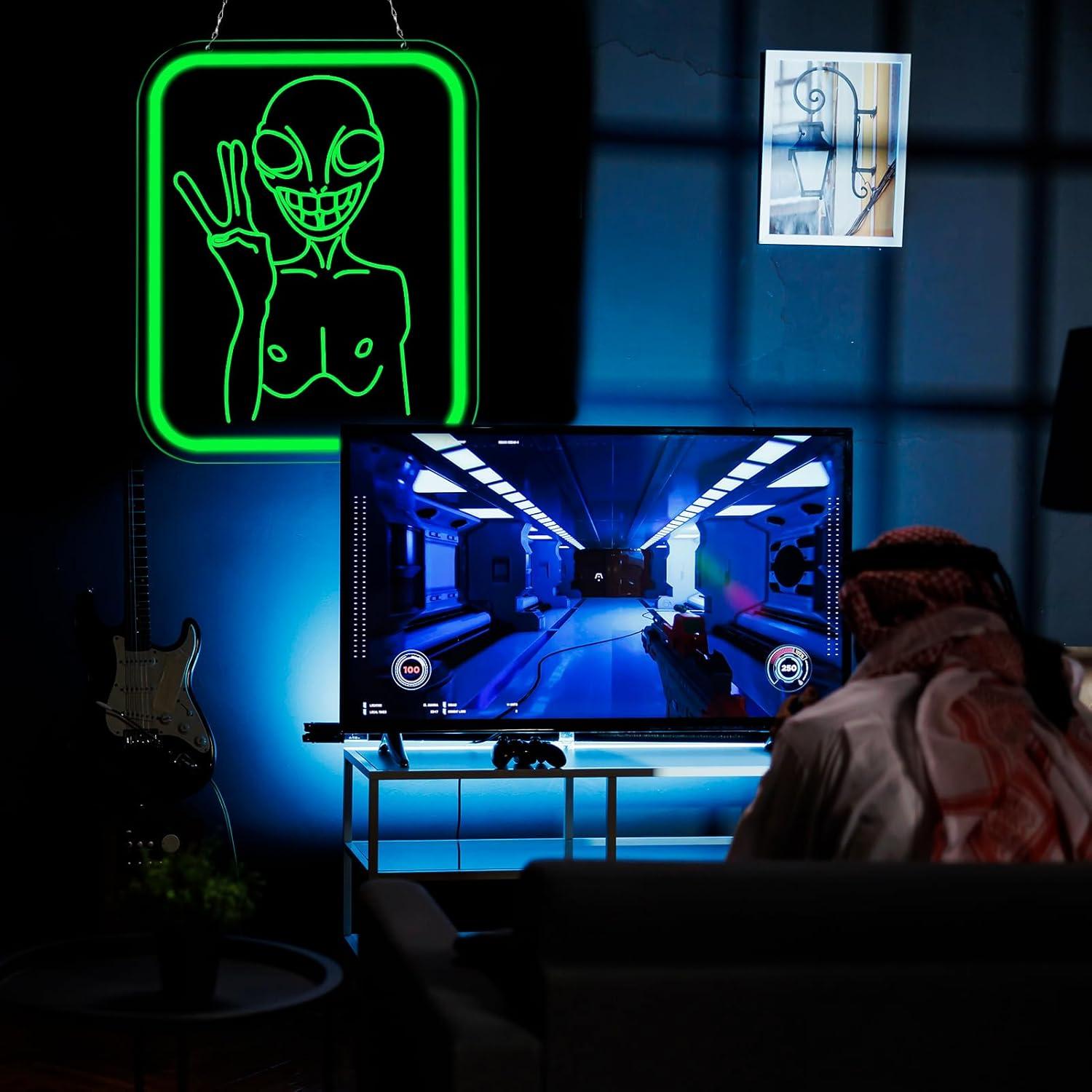 Alien Neon Sign USB Dimmable L - Neon Sign Party review and price