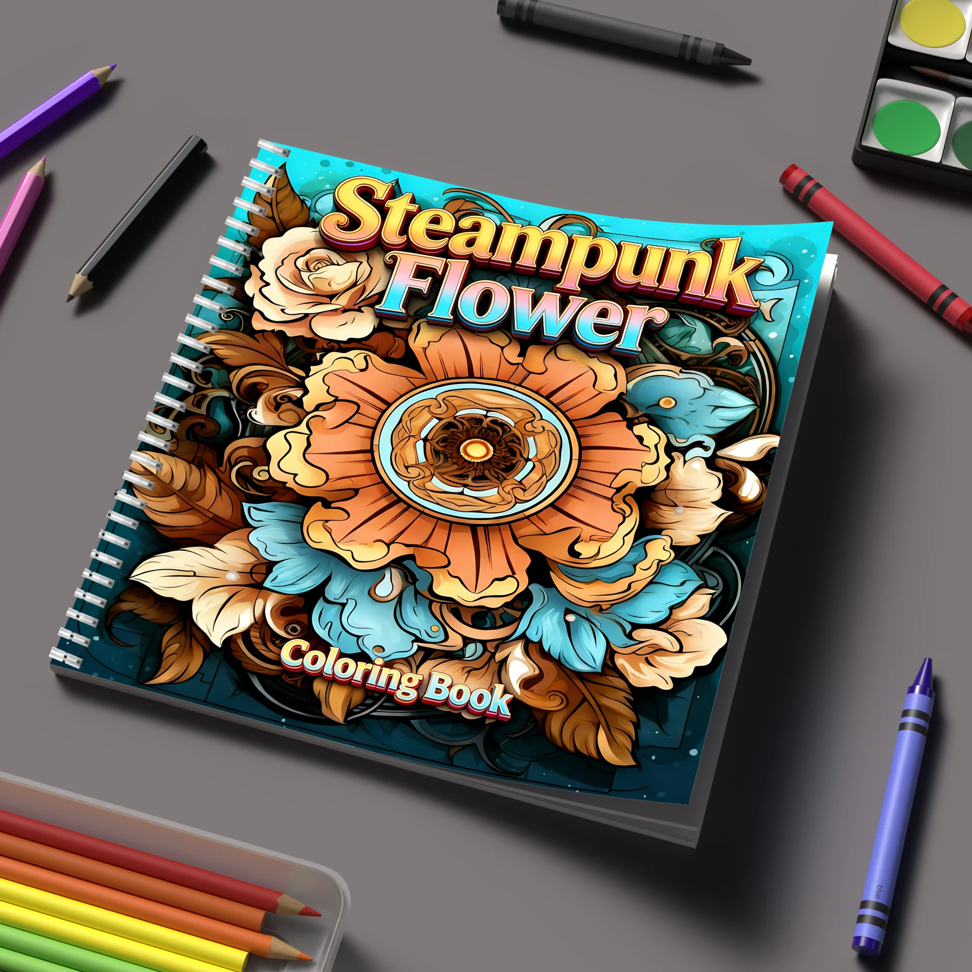 Coloring Book Steampunk Flower - Supply Event review and price