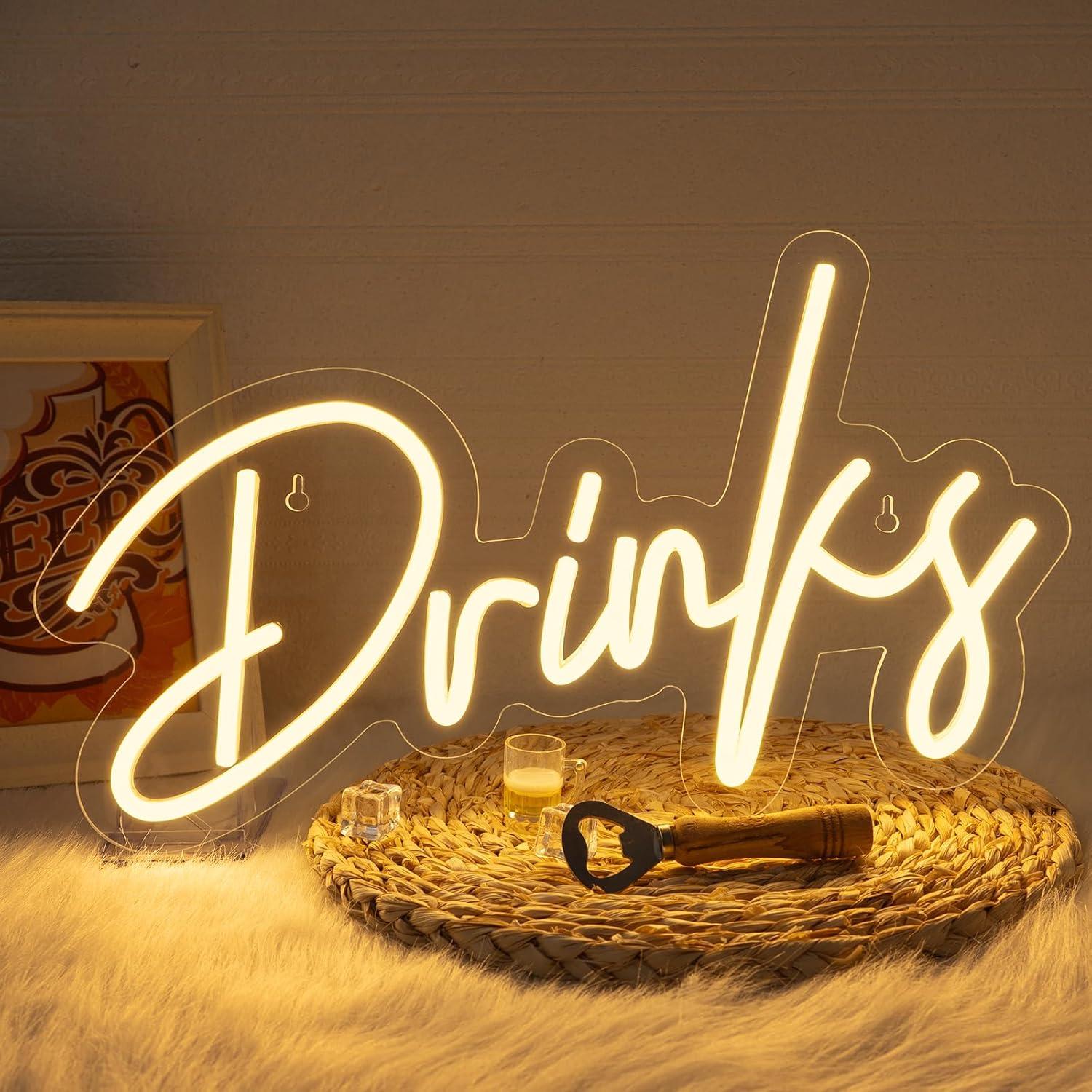 Drinks Neon Sign LED Neon Ligh - Neon Sign Party review and price