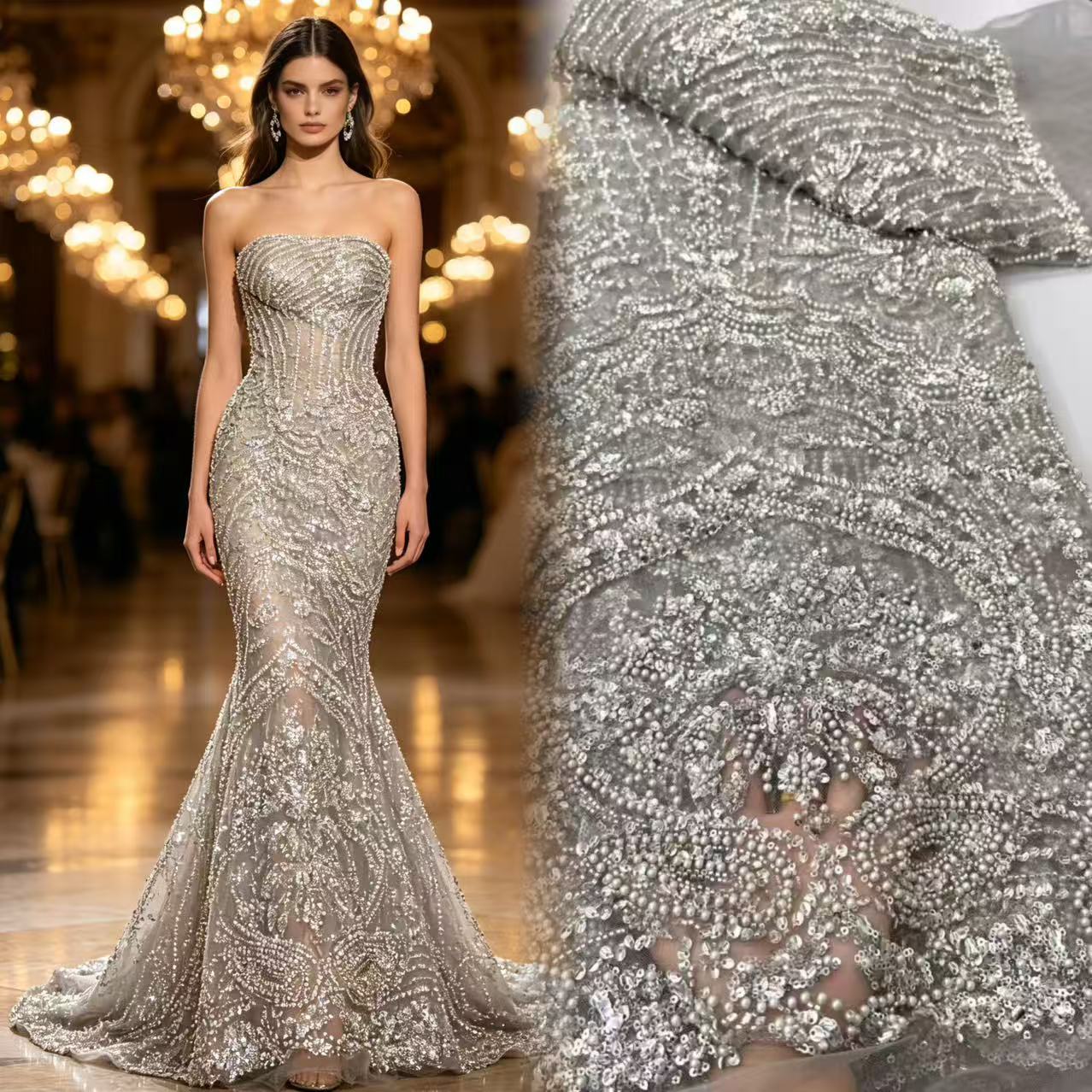Luxury French Tulle Net Lace w - Glitter Tablecloth review and price